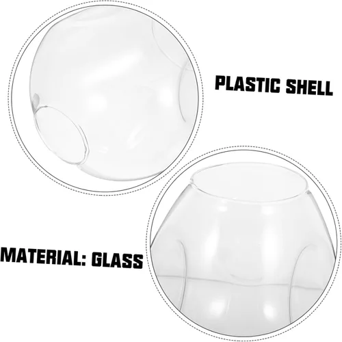 Vista 3 de Housoutil Pantalla de cristal transparente, pantalla de cubierta de luz, cubierta de lámpara de globo de burbujas, reemplazo de globo de lámpara