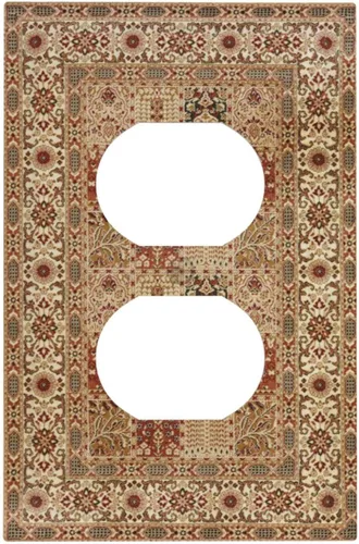Vista 51 de Azulejos Negros Texturas Modernas Retro Marruecos 1 Gang Cubierta de Interruptor de Luz Sin Dispositivo Placa de Pared en Blanco Decorativa Placa