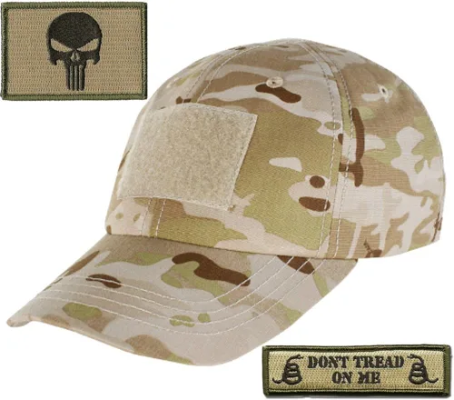 Vista 2 de MULTICAM-Arid - Paquete de parche táctico y sombrero (2 parches + sombrero)