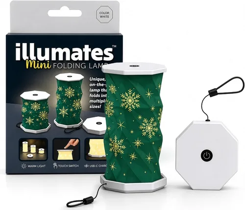 Vista 16 de Origami - Lámpara de escritorio LED plegable expandible – USB recargable y portátil – Luz de control táctil regulable con altura ajustable de hasta