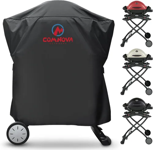 Vista 9 de Comnova Weber Q Series - Cubierta para parrilla – Resistente e impermeable, cubierta de barbacoa de 26.5 pulgadas para Q1000, Q1200, Q1400
