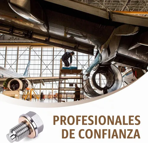 Vista 6 de 1 PC Tuerca de Drenaje de Aceite para Coche, Tapón de Drenaje de Aceite a Prueba de Fugas, Tornillo de Drenaje de Aceite con Junta de Cáscara