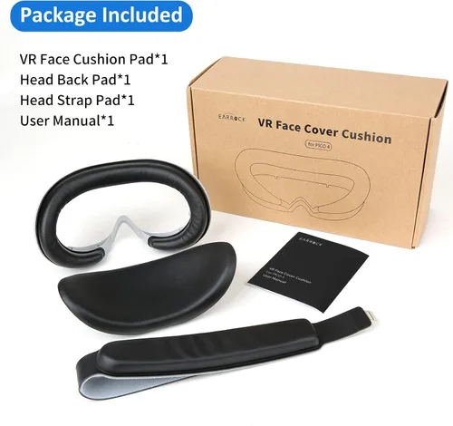 Vista 8 de VR Face Cushion Pad forPICO 4, VR Face Cover Replacement Cushion Head Back Pad Head Strap Padding for Pico 4 Headset, Interface Bracket Set VR Pads
