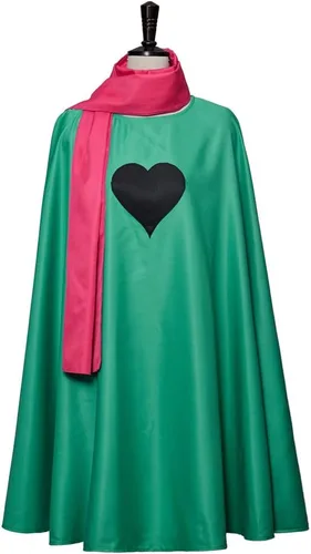 Vista 5 de VintageCos Deltarune Ralsei Cosplay - Capa con capucha y gorro y bufanda, disfraz de Halloween para adultos