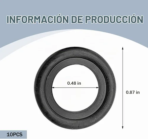 Vista 2 de 10 juntas de tornillo de drenaje de aceite, juego de juntas de goma de sellado a prueba de fugas M14, bandeja de aceite se adapta perfectamente a