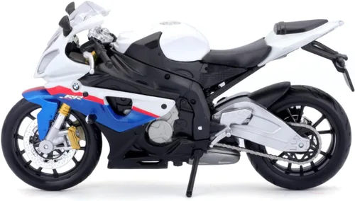 Vista 6 de Maisto 1/12 BMW S1000Rr Motocicleta, Blanco/Rojo/Azul Multi