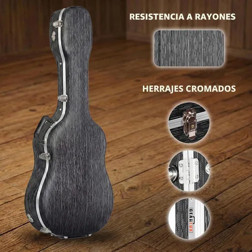 Vista 6 de Gearlux Estuche Deluxe ABS para Guitarra Acústica Dreadnought