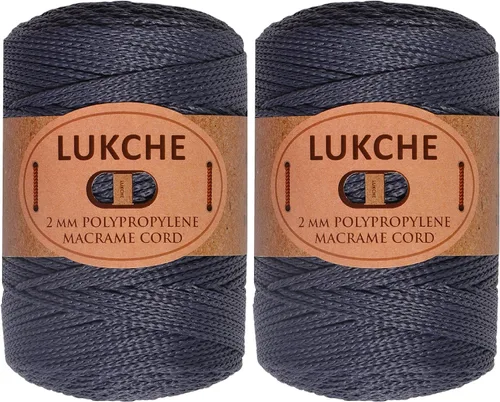 Vista 13 de Cordón de macramé de poliéster de 0.059-0.079 in, 3 madejas (3 x 153 yardas), cuerda de macramé 100% polipropileno de alta calidad, bolsa
