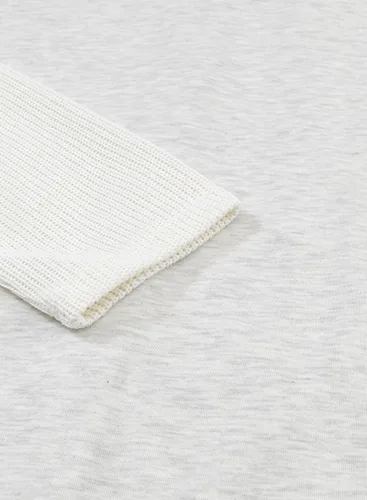 Vista 8 de SHEWIN - Sudadera de gran tamaño para mujer, de ajuste holgado, casual, manga larga, con botones, con capucha y bolsillos a gris