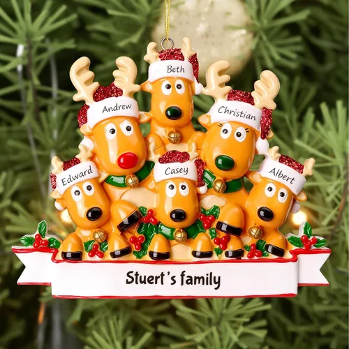 Vista 18 de Bemaystar 2025 Adornos Personalizados de Primer Navidad del Bebé - Adornos de Navidad de Resina Hechos a Mano con Nombre y Año - Adornos de Navidad