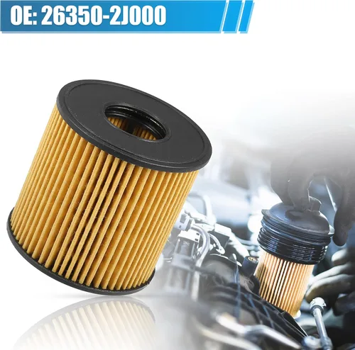 Vista 3 de X AUTOHAUX 4 piezas de repuesto de filtro de aceite de motor 26350-2J000 Filtro de combustible de aceite para Hyundai Elantra Limited SE SEL 2.0L L4