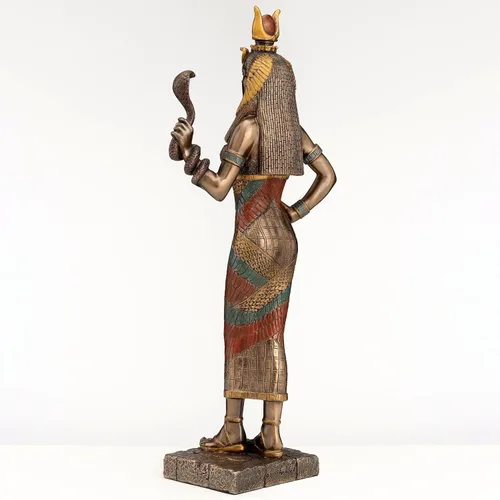 Vista 5 de Veronese Design Diosa egipcia Hathor sosteniendo una estatua de cobra