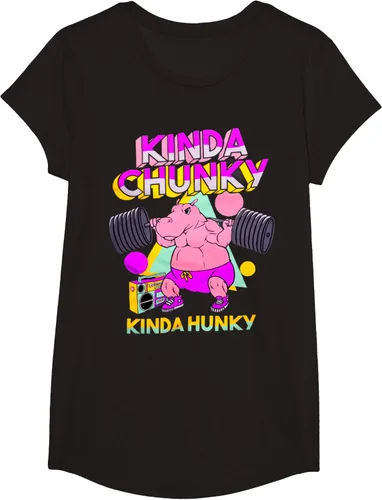 Vista 3 de Kinda Chunky Kinda Hunky, camiseta de gimnasio para culturismo, Negro