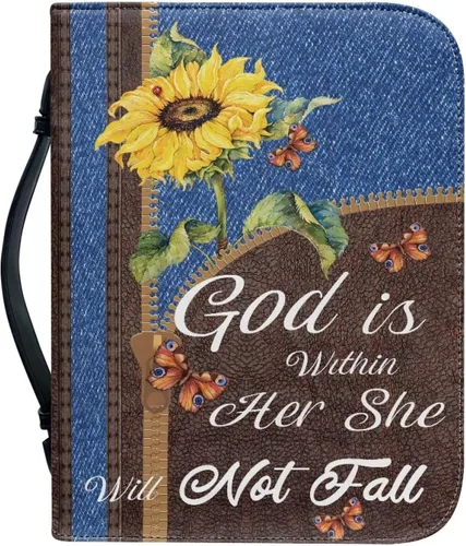 Vista 21 de TODIYADDU Cubierta de la Biblia Personalizable Personalizable PU Biblia Protector Libro Cubierta de la Biblia Bolsa de asas