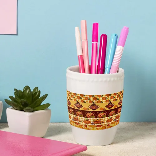 Vista 6 de allydrew Cinta decorativa Washi para álbumes de recortes, papelería, diario, fabricación de tarjetas (12 rollos), diversión de calabaza
