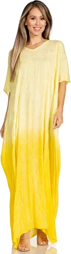 Vista 7 de Sakkas Pilar Petite - Vestido de caftán largo casual de manga corta para mujer, estilo caftán 12-grisblanco
