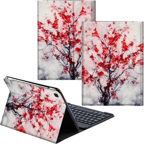Vista 41 de Para Samsung Galaxy Tab S6 Lite Funda 2022/2020 Teclado Inalámbrico Desmontable Y Cubierta De Soporte De Cuero PU Funda Protectora Para Samsung