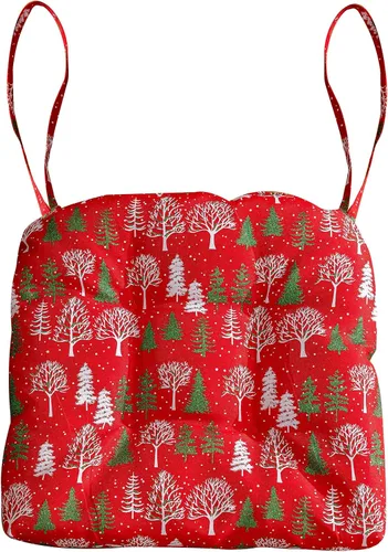 Vista 18 de vctops Cojines para silla de estilo rústico con estampado de pájaros y lazos Cojines para silla en forma de U suaves y cómodos Almohadillas