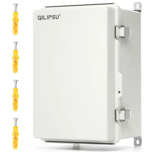 Vista 21 de QILIPSU UL94-V0 Caja eléctrica al aire libre 8.3"x6.3"x3.9" Caja de conexiones impermeable resistente a la intemperie PC/ABS aleación de plástico