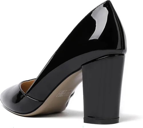 Vista 7 de MODENCOCO Zapatos de tacón alto con puntera puntiaguda para mujer, de 3.5 pulgadas