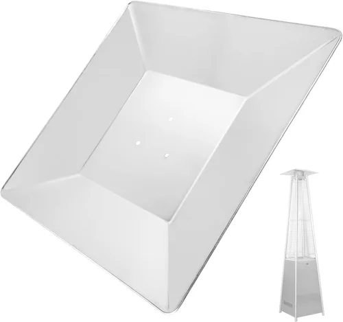 Vista 9 de Escudo de calor para calentador de patio, reflector de calor cuadrado de aluminio, piezas superiores de repuesto para calentadores de tubo de vidrio