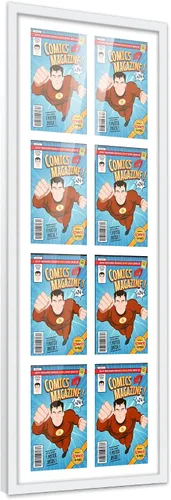 Vista 61 de Poster Palooza Marco de cómic con paspartú para 1 cómic de la Edad de Bronce publicado entre 1970 y 1985, marco de cómic negro para cómic de 7.25 x
