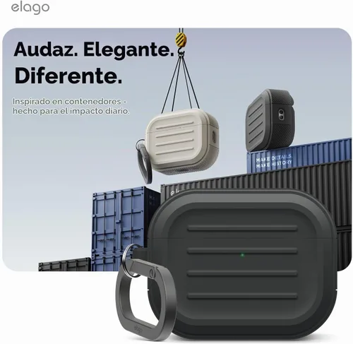 Vista 3 de elago Funda Armor para AirPods Pro 3 Negro