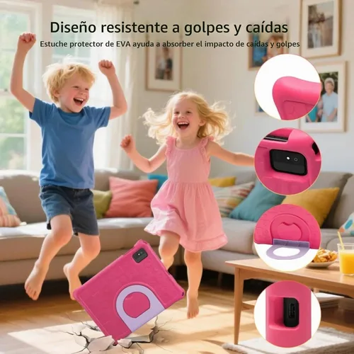 Vista 6 de Tabletas Android 15 – Tableta para niños de 10 pulgadas con funda, Octa-Core, 8 GB+64 GB de almacenamiento (expandible a 1 TB), cámara dual