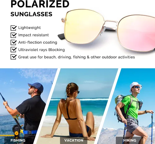 Vista 6 de JOO'RTI Polarized Sunglasses for Women, UV Protection