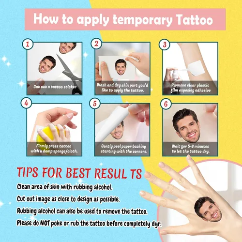 Vista 6 de Tatuajes temporales personalizados, tatuajes de flores de nacimiento personalizados para cumpleaños, boda, despedida de soltera, 1 juego de 15