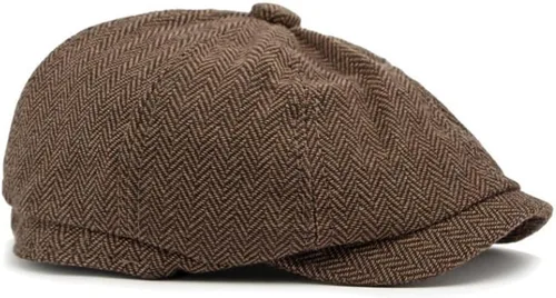 Vista 3 de Gorra plana clásica de Newsboy Gatsby Ivy Cabbie para hombre