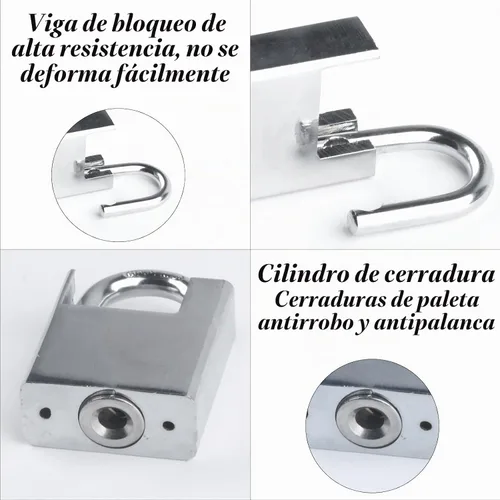 Vista 5 de 1 juego de 40 pulgadas de cadena de acero inoxidable para bicicleta