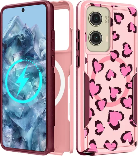 Vista 200 de Funda para Moto G 5G 2024 – Compatible con MagSafe para mujeres y niñas, bonita funda protectora magnética para teléfono, diseño femenino Kawaii