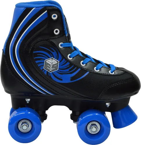 Vista 9 de ¡Nuevo! Epic Rock Candy - Patines cuádruples con 2 cordones (negro y azul)