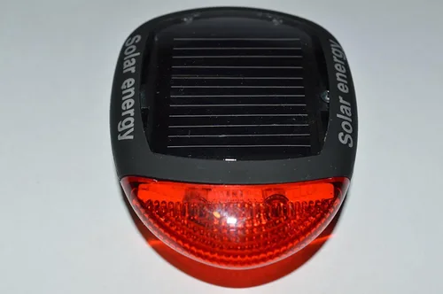 Vista 2 de Bicicleta Rojo 2 LED Super Brillante Energía Solar Energía Bicicleta Trasera Luz Trasera