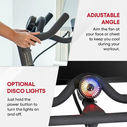 Vista 5 de TrubliFit Ventilador para Bicicleta Peloton y Cinta de Correr Peloton – Accesorios para Peloton – Compatible con Bicicleta Original, Bicicleta+