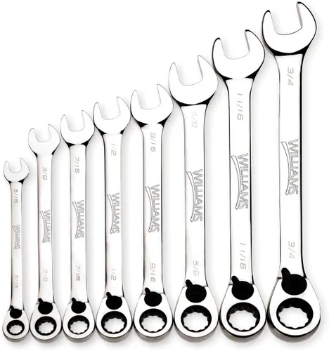 Vista 7 de Williams JHW1232RC - Llave de combinación de trinquete reversible de 12 puntos SAE, con acabado de cromo altamente pulido - 2,54 cm