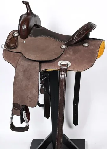 Vista 2 de Western Horse Barrel Racing Trail Saddle Tack Set American Leather