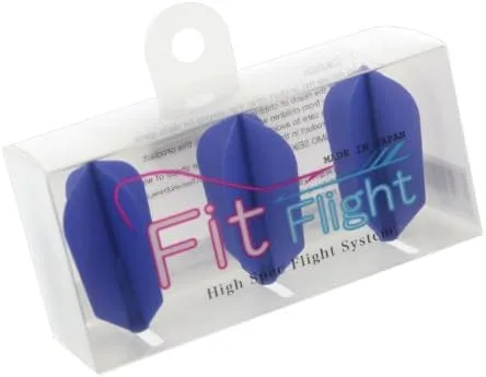 Vista 2 de Cosmo Dardos Fit Flight 3 Pack Slim Dart Flight (azul oscuro)