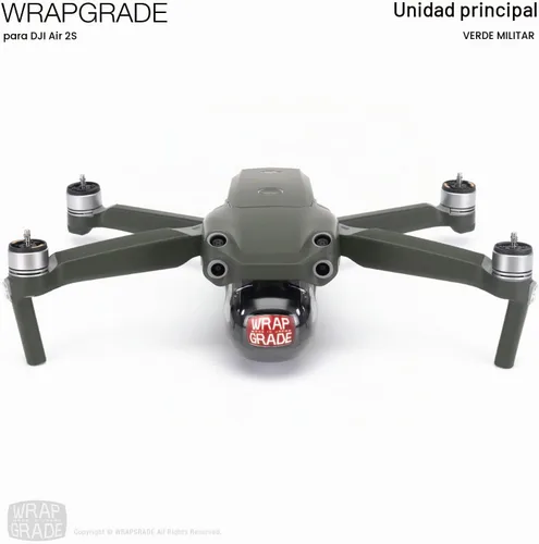 Vista 2 de Wrapgrade Unidad Principal Skin DJI Compatible con DJI Air 2S (AMRY GREEN)