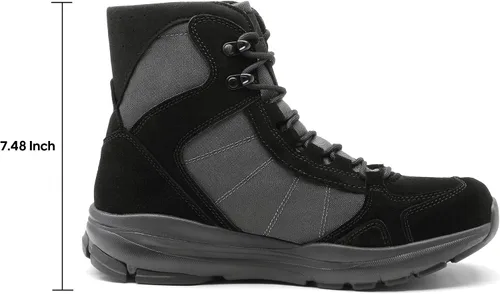 Vista 2 de NORTIV 8 Botas de trabajo tácticas militares ligeras para hombre, botas de combate para motocicleta al aire libre