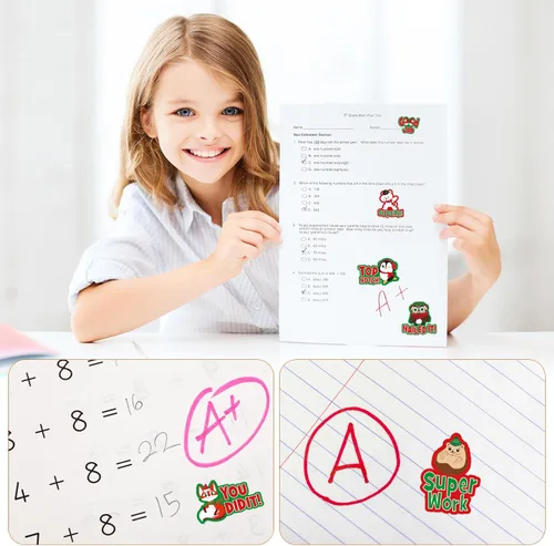 Vista 5 de 400 Piezas Calcomanías de Navidad Calcomanías de Recompensa para Maestros Etiquetas Motivacionales Positivas de Bondad de Invierno Lindas