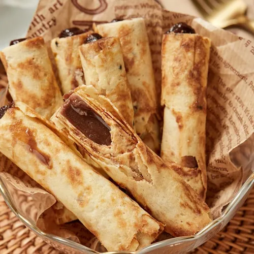 Vista 7 de Rollos de huevo de chocolate con avellana, bocadillos de relleno de galletas, barras de galletas de sándwich de chocolate, 4.23 oz/120 g envío desde