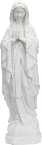 Vista 7 de THE FAITH GIFT SHOP Estatua Blanca Nuestra Señora de Lourdes (24")