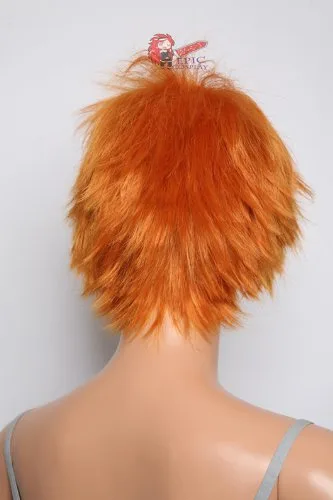 Vista 4 de Epic Cosplay Apollo Otoño Naranja Peluca corta de 13 pulgadas (33AO)