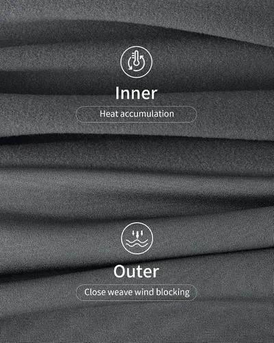 Vista 3 de WEERTI Ropa interior térmica para hombre, capa base de tela polar con forro polar