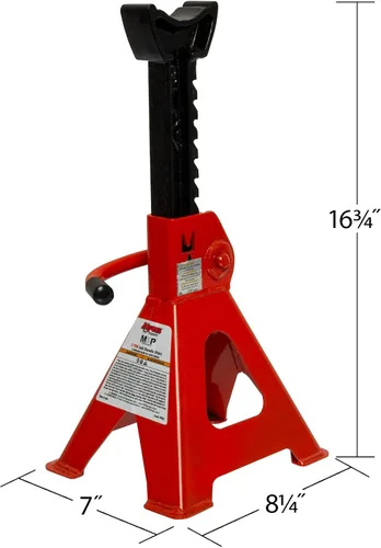 Vista 2 de MYERS TIRE SUPPLY Par de soportes para gatos de 3 toneladas, ajustables y autobloqueantes