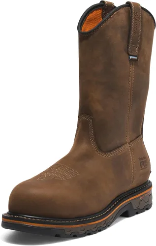 Vista 23 de Timberland PRO Botas de trabajo True Grit sin cordones con puntera compuesta para hombre Marrón-2024 Nuevo