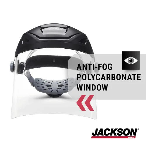 Vista 3 de Jackson Safety F4XP - Protector facial, tinte transparente antivaho para el trabajo, ANSI Z87.1