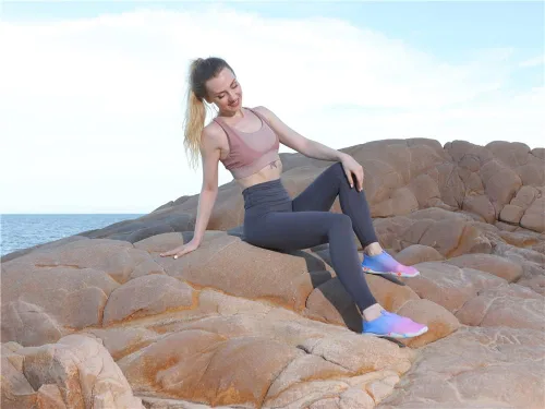 Vista 4 de Vsufim Quick-Dry Water Sports Barefoot Shoes Aqua Socks for Swim Beach Pool Surf Yoga for Women Men